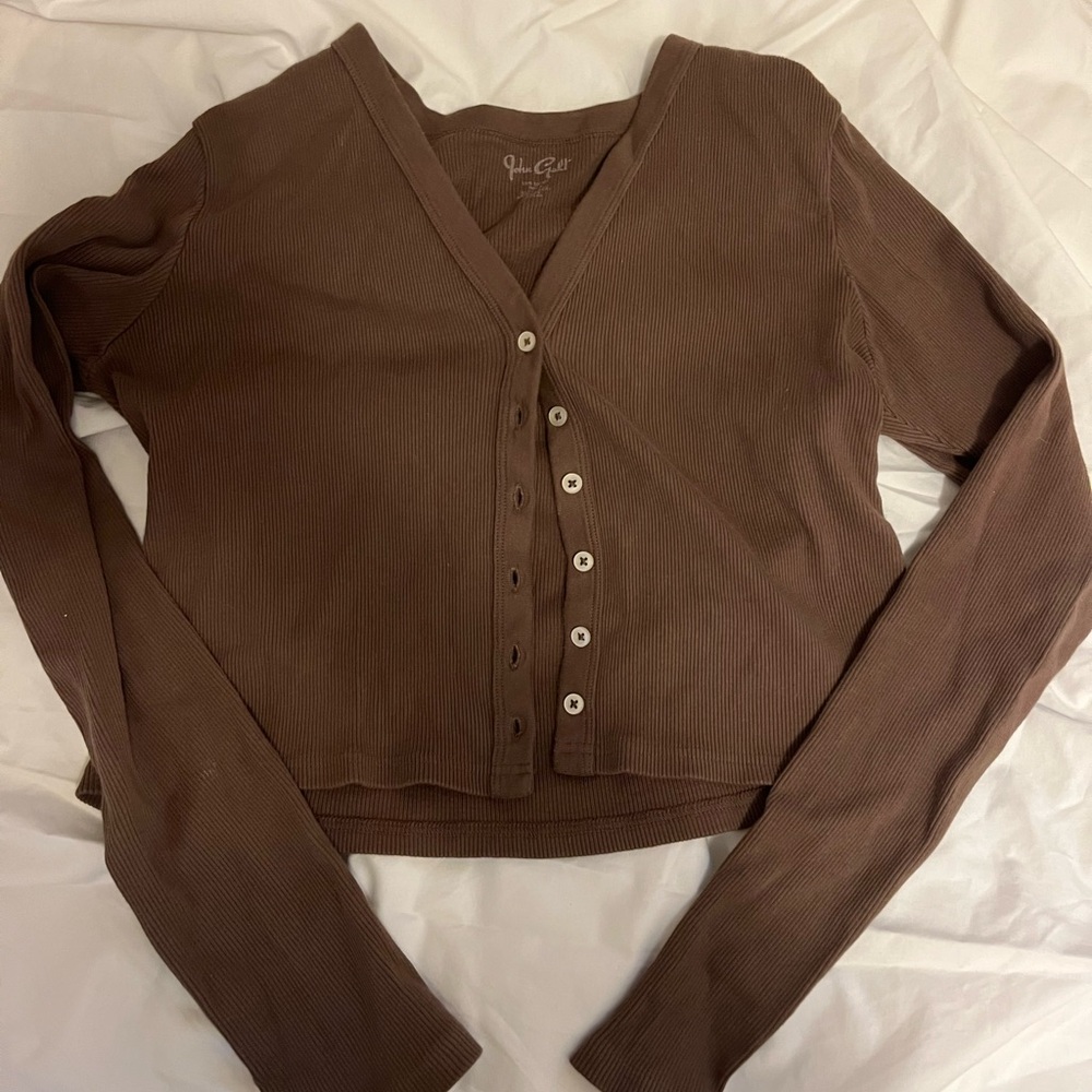 Pacsun John Galt Brown Cardigan